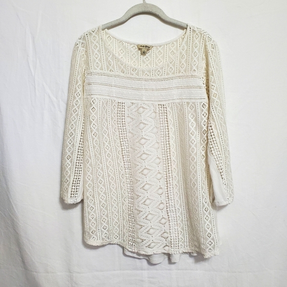 Lucky Brand Tops - Lucky Brand Lace Front Boho Top